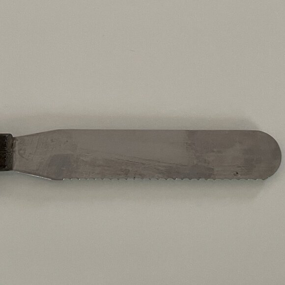 Frontier Forge Spreader Knife Serrated Cheese Icing Spatula Stainless Wood Japan - Picture 6 of 10